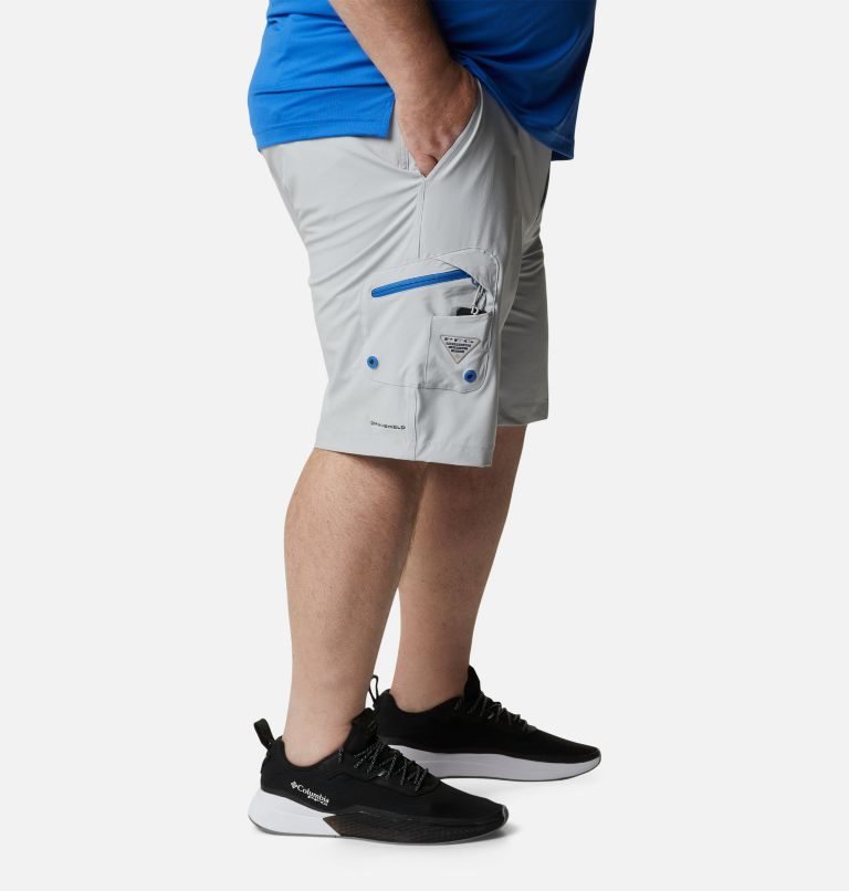 Men's Columbia PFG Terminal Tackle Shorts Light Grey | Plus Size CA-Q4C50